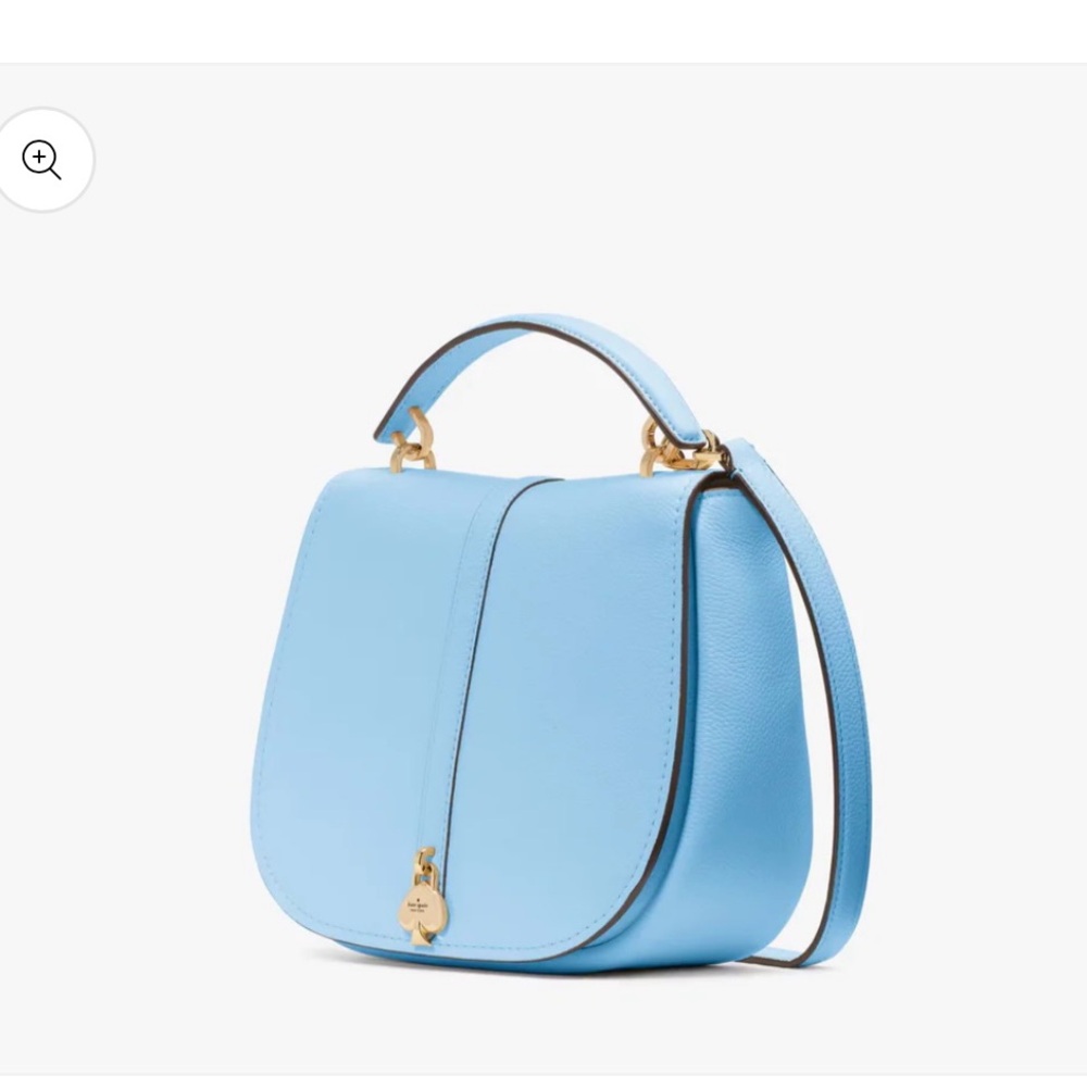 NWT Kate Spade Kayla Saddle Crossbody Bag in Montauk Blue - Picture 2 of 6